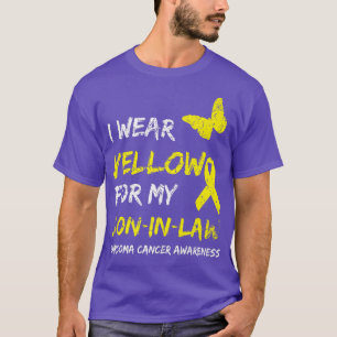 Sarcoma Cancer Ribbon I Draag geel voor mijn SonIn T-shirt