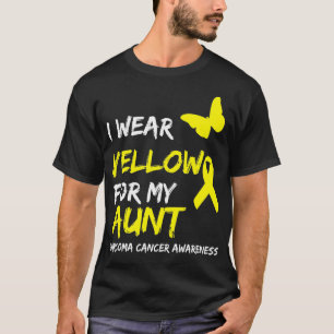 Sarcoma Cancer Ribbon I Draag geel voor mijn tante T-shirt