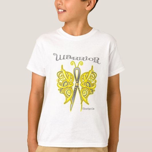 Sarcoma Cancer Warrior Celtic Butterfly T-shirt (Voorkant)