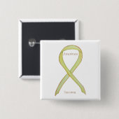 Sarcoma Geel Awareness Lint Custom Speld Vierkante Button 5,1 Cm (Voorkant /achterkant)