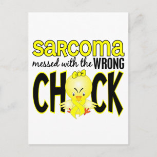 Sarcoma heeft de verkeerde kant op briefkaart