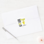 Sarcoma Hope Love Faith Prayer Cross Ronde Sticker (Envelop)