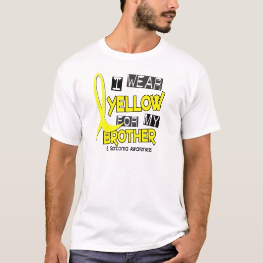 Sarcoma I DRAAG GEEL VOOR MIJN BROEDER 37 T-shirt (Voorkant)