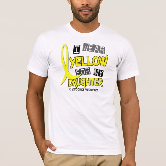 Sarcoma I DRAAG GEEL VOOR MIJN DOCHTER 37 T-shirt (Voorkant)