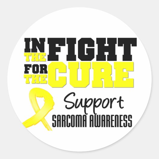 Sarcoma in het gevecht om de genezing ronde sticker (Voorkant)