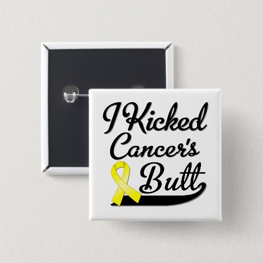 Sarcoma-kanker, ik heb hem geschopt vierkante button 5,1 cm (Voorkant /achterkant)