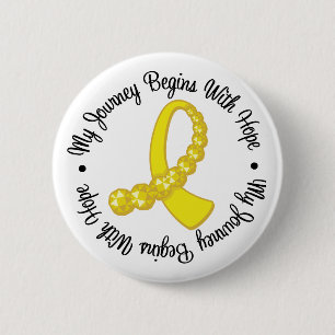 Sarcoma kanker Mijn reis begint met hoop Ronde Button 5,7 Cm