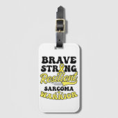 Sarcoma Kanker Shirt Brave Sterk Veerkrachtig Bagagelabel (Voorkant (verticaal))