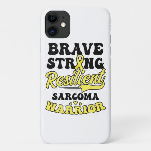 Sarcoma Kanker Shirt Brave Sterk Veerkrachtig Case-Mate iPhone Case