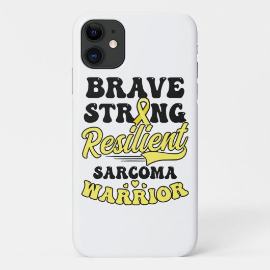 Sarcoma Kanker Shirt Brave Sterk Veerkrachtig Case-Mate iPhone Case (Achterkant)