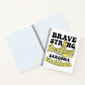 Sarcoma Kanker Shirt Brave Sterk Veerkrachtig Notitieboek (Binnen)