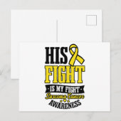 sarcoma kanker Shirt zijn gevecht mijn gevecht Briefkaart (Voorkant / Achterkant)