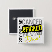Sarcoma-kanker toont de verkeerde diva vierkante button 5,1 cm (Voorkant /achterkant)