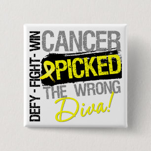 Sarcoma-kanker toont de verkeerde diva vierkante button 5,1 cm