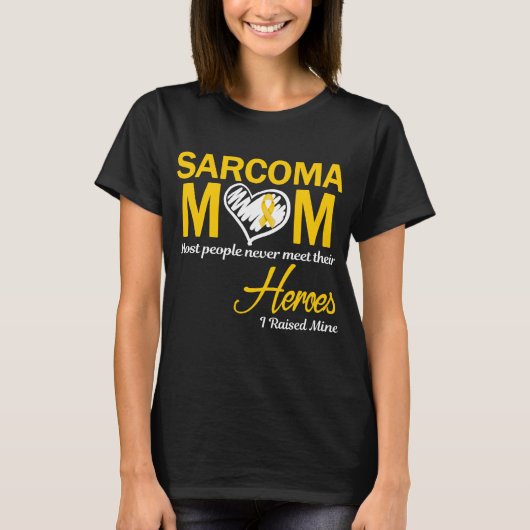 Sarcoma Moeder Ik Heb de Mijne Gesteund T-shirt (Voorkant)
