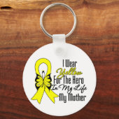 Sarcoma Ribbon My Hero Mijn moeder Sleutelhanger (Voorkant)