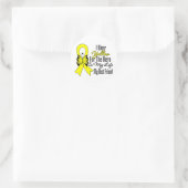 Sarcoma Ribbon My Hero My Best Friend Ronde Sticker (Tas)