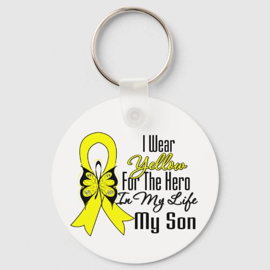 Sarcoma Ribbon My Hero My Son Sleutelhanger (Voorkant)
