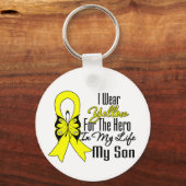 Sarcoma Ribbon My Hero My Son Sleutelhanger (Voorkant)