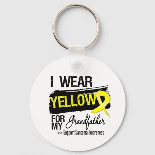 Sarcoma Ribbon voor mijn grootvader Sleutelhanger (Voorkant)