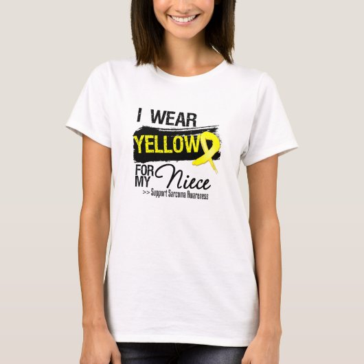 Sarcoma Ribbon voor mijn nicht T-shirt (Voorkant)