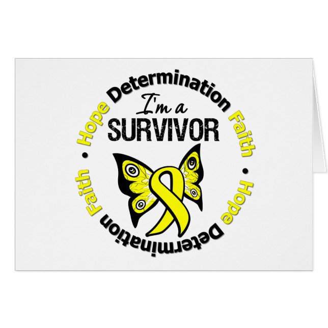 Sarcoma Survivor Hope Determination Faith (Voorkant Horizontaal)