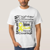 Sarcoma Warrior Collage T-shirt (Voorkant)