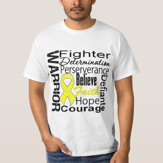 Sarcoma Warrior Collage T-shirt (Voorkant)