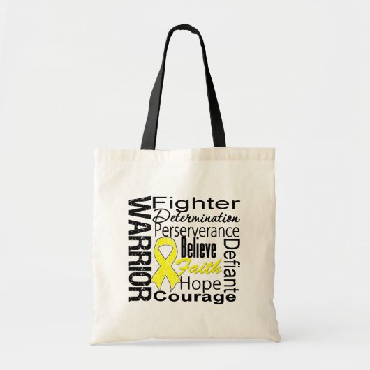 Sarcoma Warrior Collage Tote Bag (Voorkant)