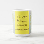 Sarcoma Yellow Awareness Ribbon Angel Custom Mok (Center)