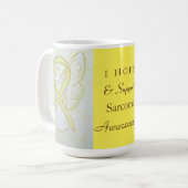 Sarcoma Yellow Awareness Ribbon Angel Custom Mok (Voorkant links)