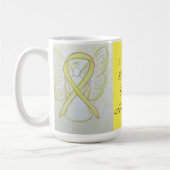 Sarcoma Yellow Awareness Ribbon Angel Custom Mok (Links)