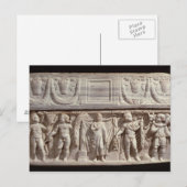 Sarcophagus die de overledene weergeeft briefkaart (Voorkant / Achterkant)