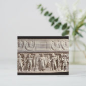Sarcophagus die de overledene weergeeft briefkaart (Staand voorkant)