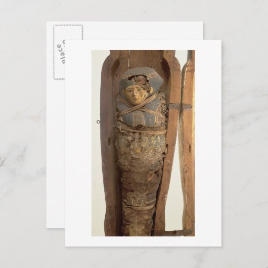 Sarcophagus en gemummificeerd lichaam van Psametik Briefkaart (Voorkant / Achterkant)
