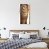 Sarcophagus en gemummificeerd lichaam van Psametik Canvas Afdruk (Insitu (Slaapkamer))