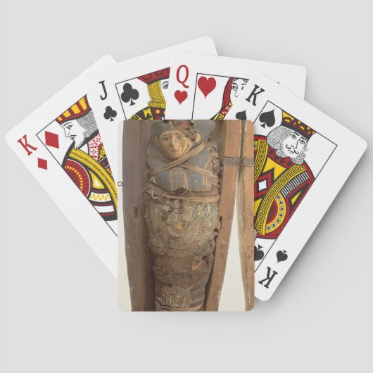 Sarcophagus en gemummificeerd lichaam van Psametik Pokerkaarten (Achterkant)