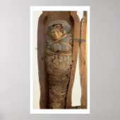 Sarcophagus en gemummificeerd lichaam van Psametik Poster (Voorkant)