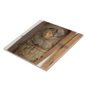 Sarcophagus en gemummificeerd lichaam van Psametik Tegeltje (Zijkant)