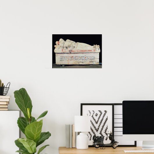 Sarcophagus, Etruscan Poster (Thuiskantoor)