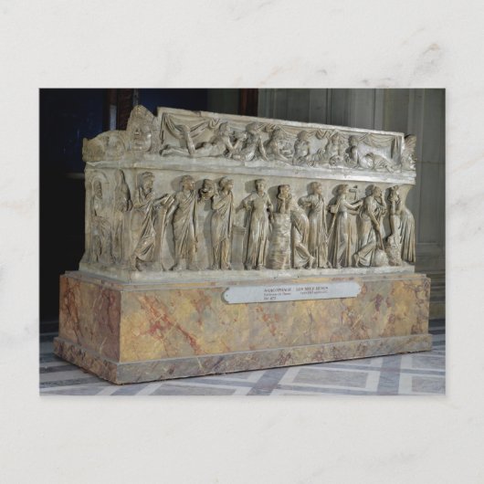 Sarcophagus met fries van de negen muizen briefkaart (Voorkant)