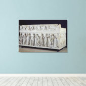 Sarcophagus met fries van de negen muizen canvas afdruk (Insitu (Houten vloer))