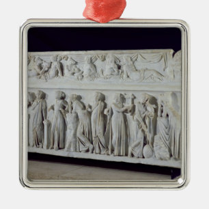 Sarcophagus met fries van de negen muizen metalen ornament