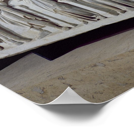 Sarcophagus met fries van de negen muizen poster (Hoek)