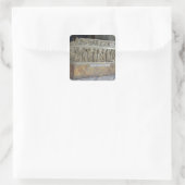 Sarcophagus met fries van de negen muizen vierkante sticker (Tas)