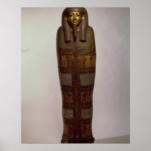 Sarcophagus of Nehemes Mentou, priester van Amon,  Poster
