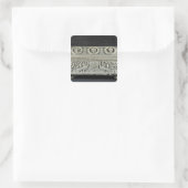 Sarcophagus van bisschop Theodore Vierkante Sticker (Tas)