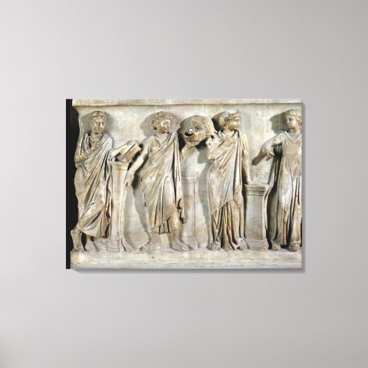 Sarcophagus van de Muses 2 Canvas Afdruk (Voorkant)