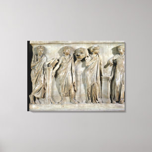 Sarcophagus van de Muses 2 Canvas Afdruk