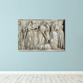 Sarcophagus van de Muses Canvas Afdruk (Insitu (Houten vloer))